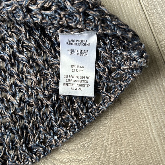 Helmet Lang Linen blue and tan sweater size small - Picture 4 of 5